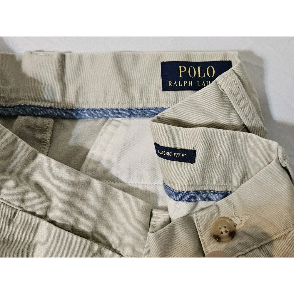 Polo Ralph Lauren Chino Golf Shorts  32  Pleated Twill Classic Pockets 9